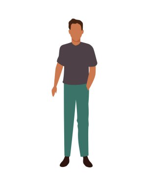 Genç afro adam sıradan avatar karakteri