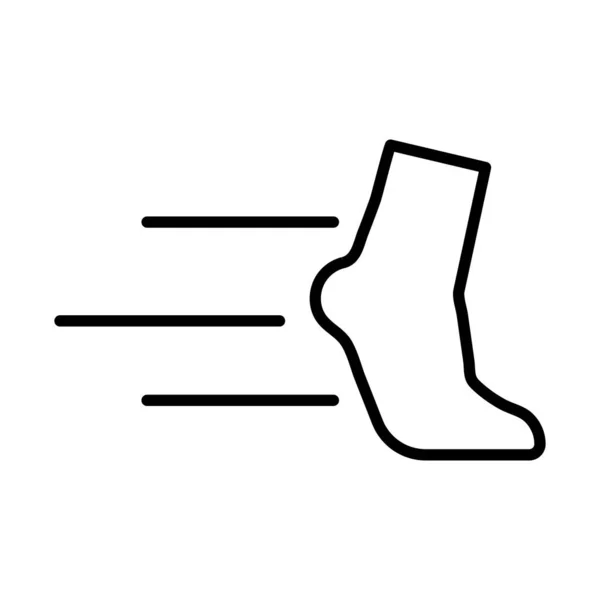 Runner voet lijn stijl pictogram — Stockvector