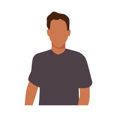 Genç afro adam sıradan avatar karakteri