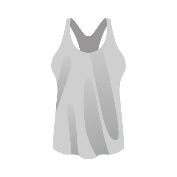 Camicia donna bianca isolata icona — Vettoriale Stock