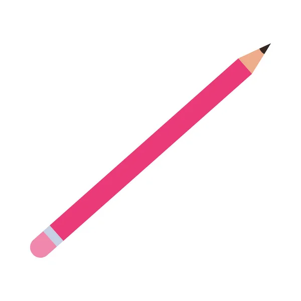 Pencil school supply isolated icon — Stock Vector