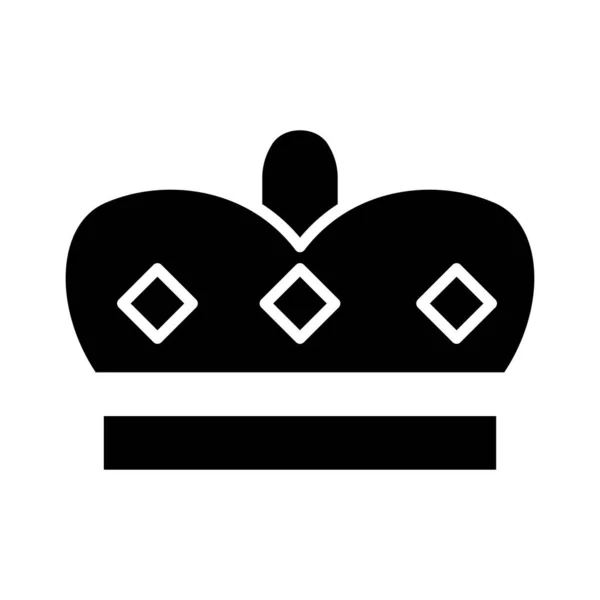 Couronne royale de prince silhouette icône de style — Image vectorielle