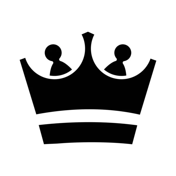Coroa real do ícone de estilo silhueta mural — Vetor de Stock