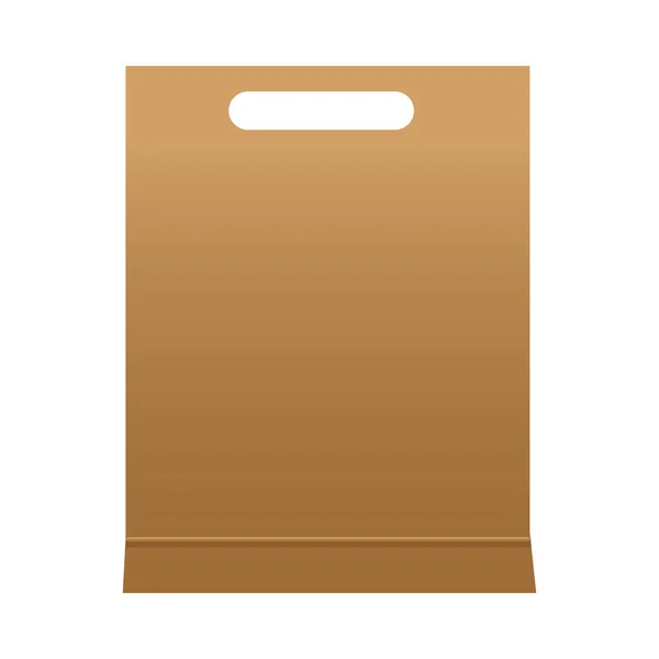 Sacchetto cartone imballaggio prodotto marchio icona — Vettoriale Stock