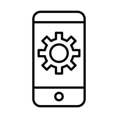 dişli makine akıllı telefon satırı biçiminde çalışır