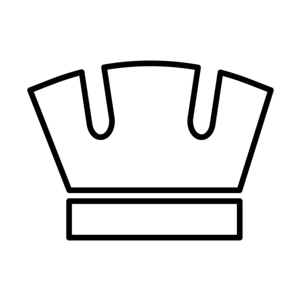 Couronne royale de style ligne murale icône — Image vectorielle