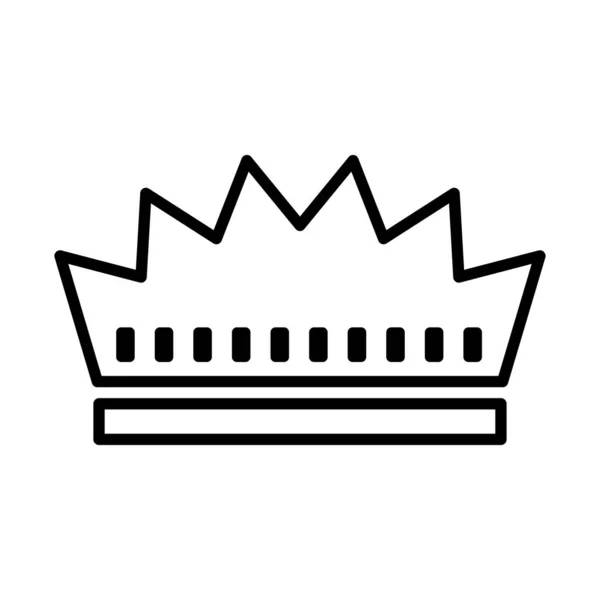 Koninklijke kroon van hertog lijn stijl icoon — Stockvector
