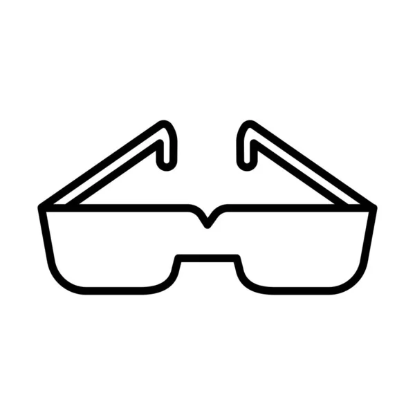 Goggles sport tillbehör linje stil ikon — Stock vektor