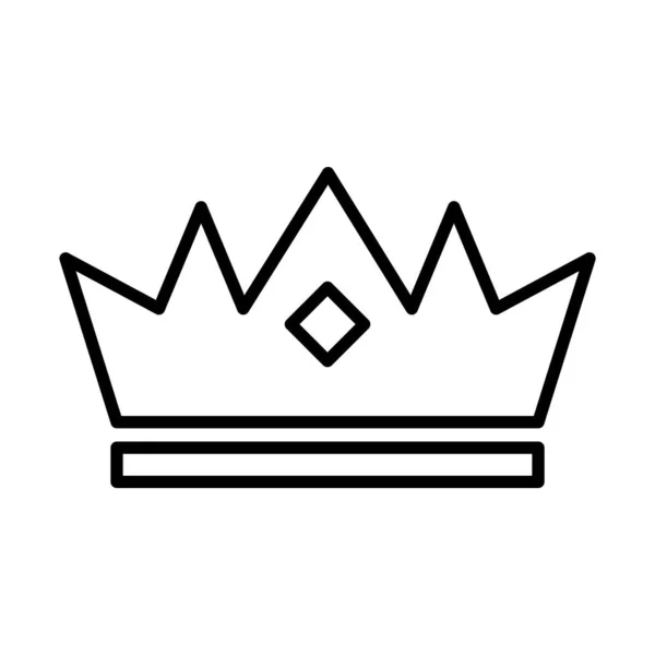 Couronne royale de style ligne duc icône — Image vectorielle