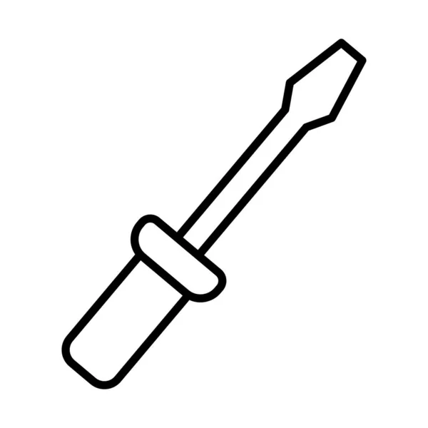 Outil tournevis ligne style icône — Image vectorielle