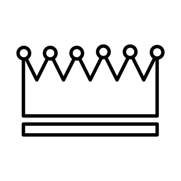 Coroa real de ícone de estilo de linha de contagem — Vetor de Stock
