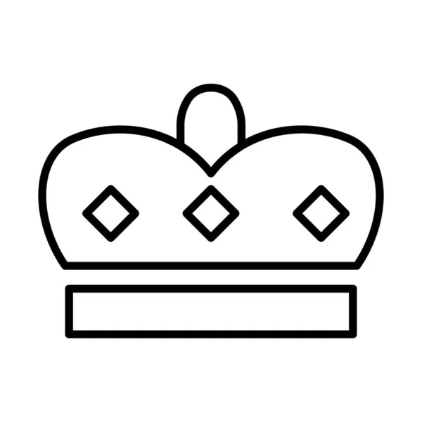 Coroa real de ícone de estilo linha príncipe — Vetor de Stock