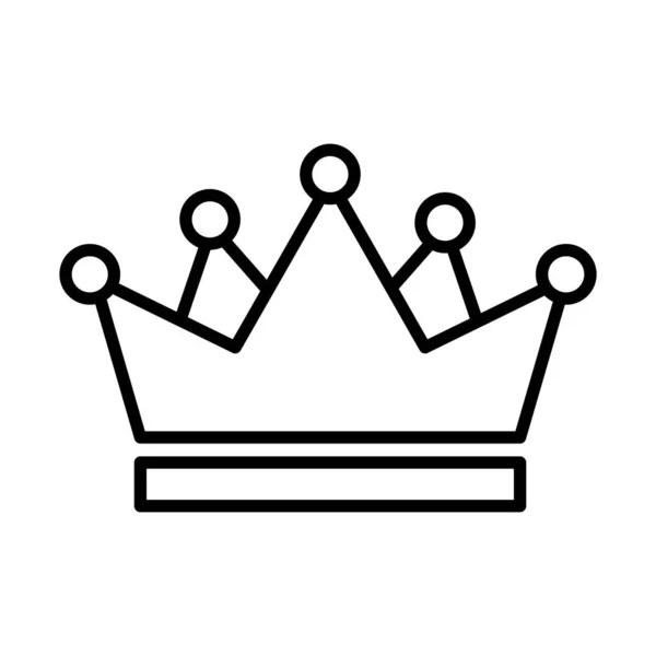 Koninklijke kroon van de graaf lijn stijl pictogram — Stockvector