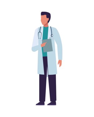 erkek doktor profesyonel avatar karakteri