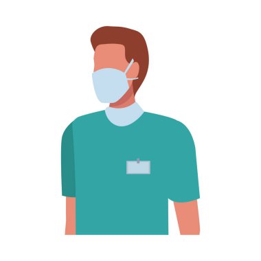 Tıbbi maske takan cerrah.