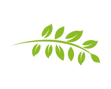 Yaprak bitkileri organik ürün simgesi