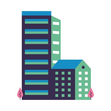 Ağaç şehir manzaralı binalar