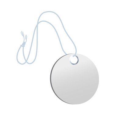 Dairesel ticari etiket asılı simgesi