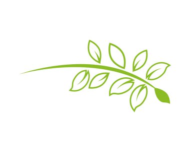 Yaprak bitkileri organik ürün simgesi