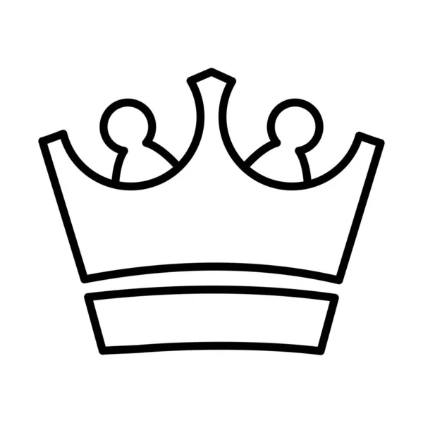 Corona real de estilo de línea mural icono — Archivo Imágenes Vectoriales