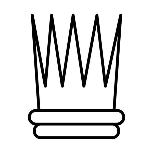 Kunglig krona hertig linje stil ikon — Stock vektor