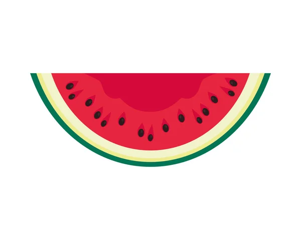 Wassermelone frisches Obst tropischen Sommer Symbol — Stockvektor