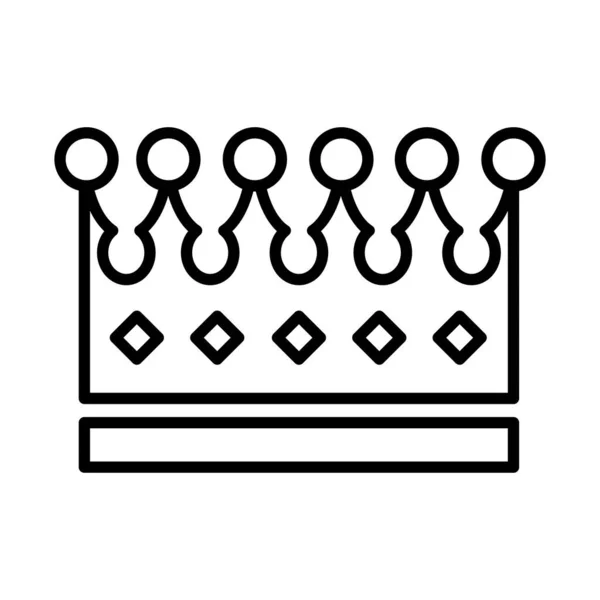 Coroa real de ícone de estilo de linha de contagem — Vetor de Stock