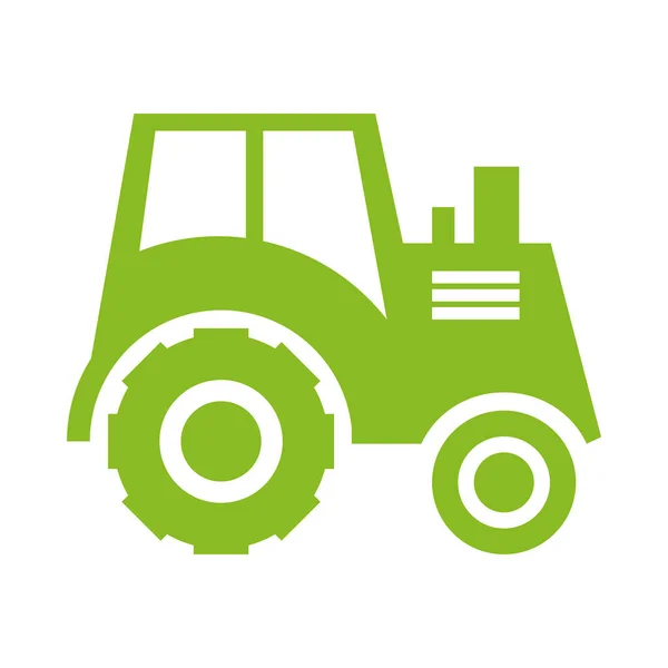 Ciągnik gospodarstwo ekologiczne produkt ikona — Wektor stockowy