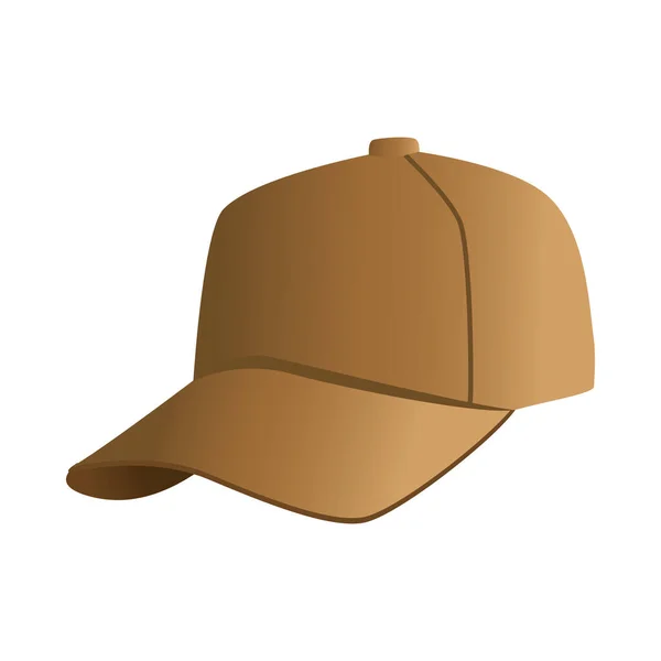 Chapeau de sport marque icône isolée — Image vectorielle