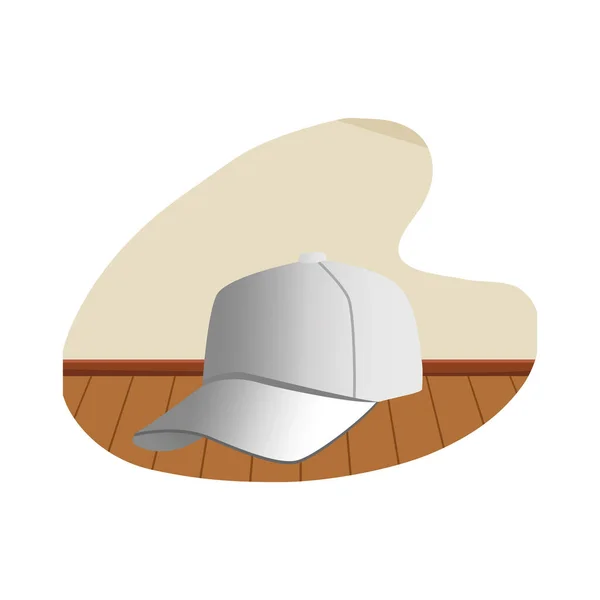 Sportovní čepice značkování izolované ikony — Stockový vektor