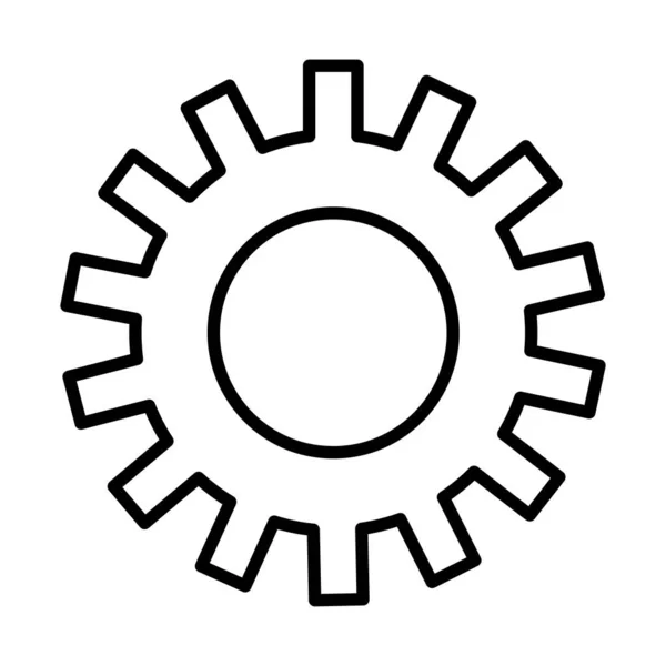 Gear machine work line style icon — Stock Vector