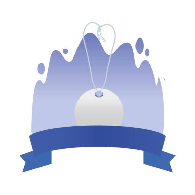 Dairesel ticari etiket asılı simgesi