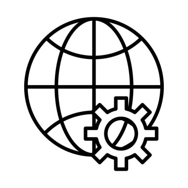 kürenin tarayıcı çizgisi simgesi ile dişli makine çalışması