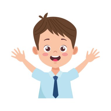 Üniformalı küçük öğrenci.