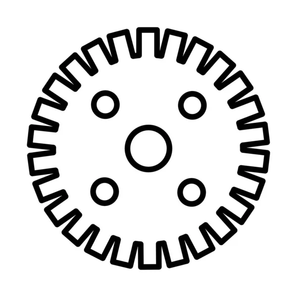Gear machine work line style icon — Stock Vector