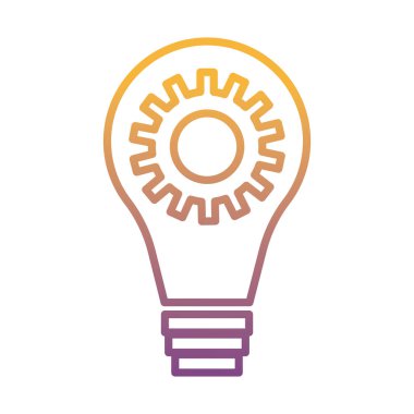 dişli makine ampul gradyan satır biçimi simgesinde çalışır