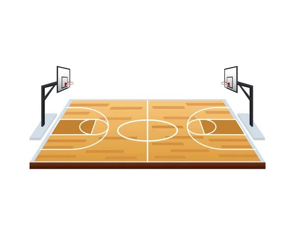 Basketball-Sportgericht-Ikone — Stockvektor