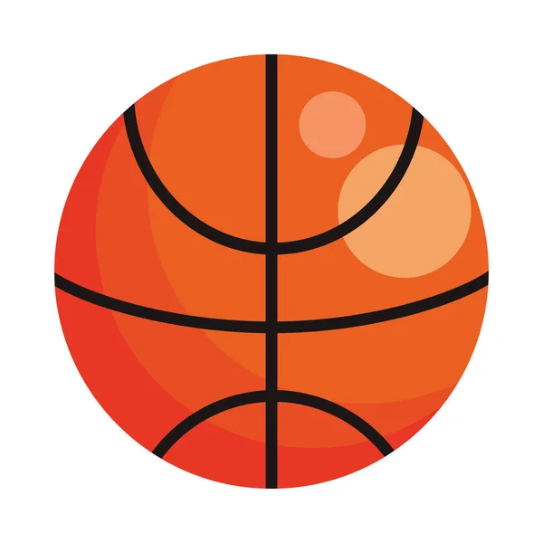 Μπάσκετ μπαλόνι αθλητισμού απομονωμένο εικονίδιο — Διανυσματικό Αρχείο
