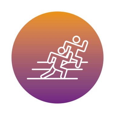 Koşucular avatarlar figürler biçim simgesini engeller