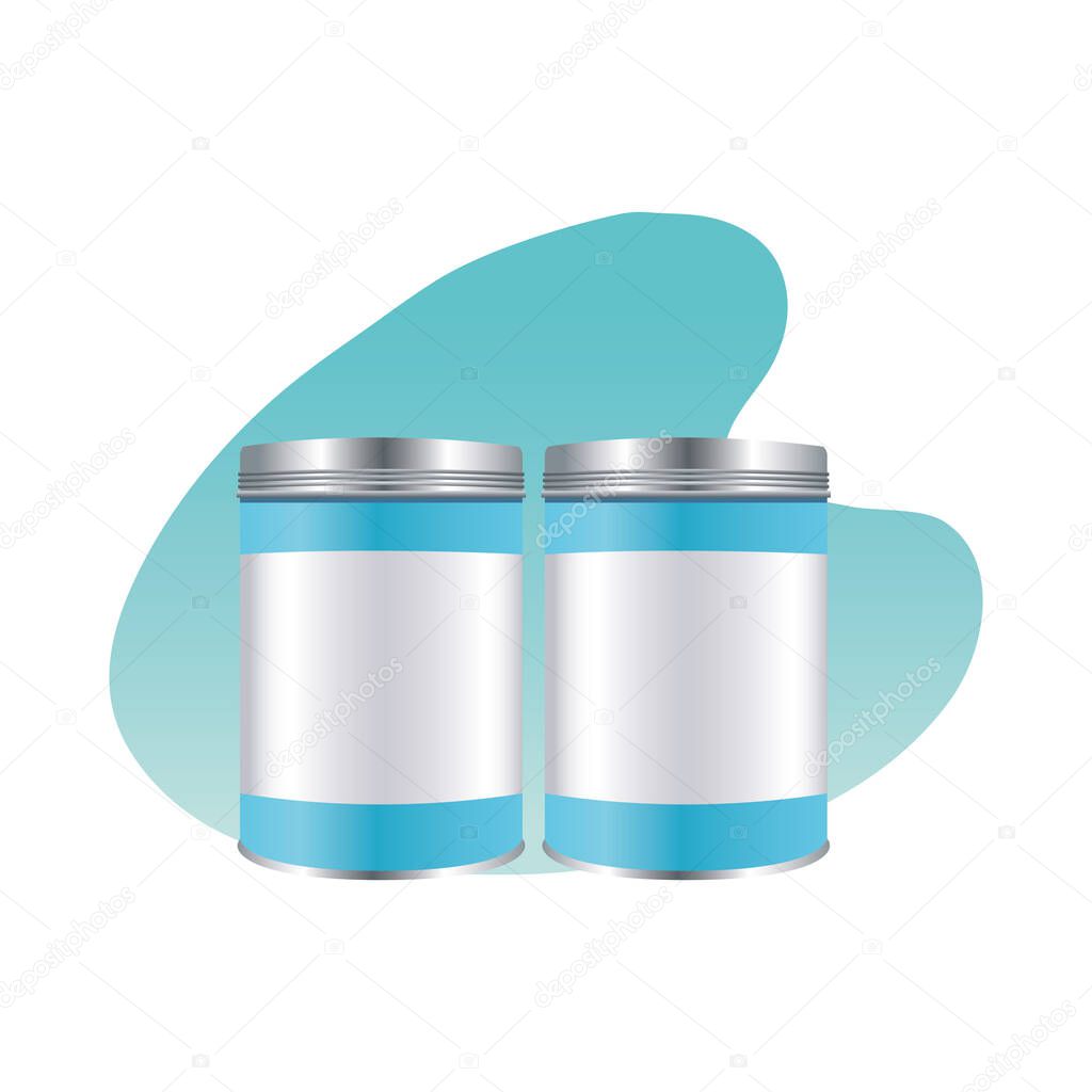 pots products brandings isolated icons