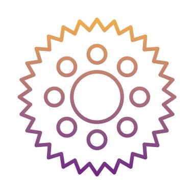 dişli bisiklet gradyan çizgi simgesi