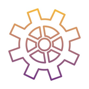 dişli makine gradyan satır biçimi simgesi