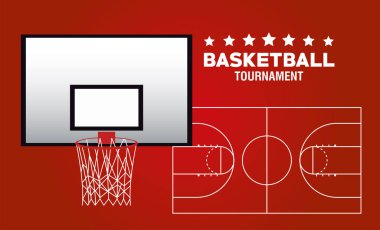 Basketbol posteri ve sepet tahtası