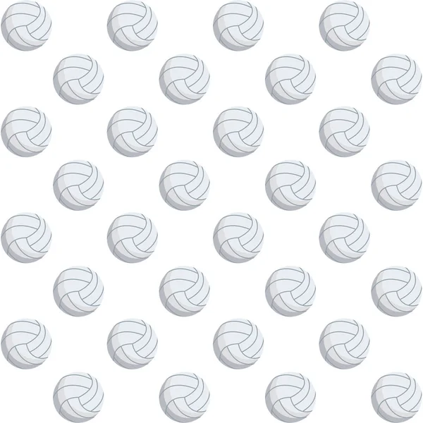 Volleyball balloons sport equipment pattern — Stock Vector