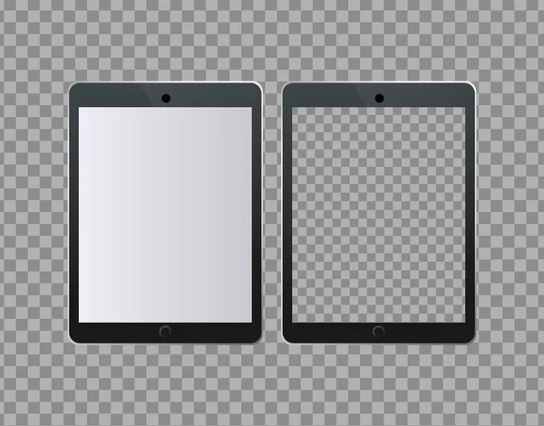 Tabletas dispositivos digitales iconos de la tecnología — Archivo Imágenes Vectoriales