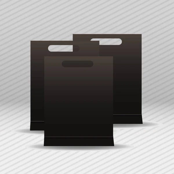 Alışveriş torbaları kağıt markalaşma simgeleri — Stok Vektör