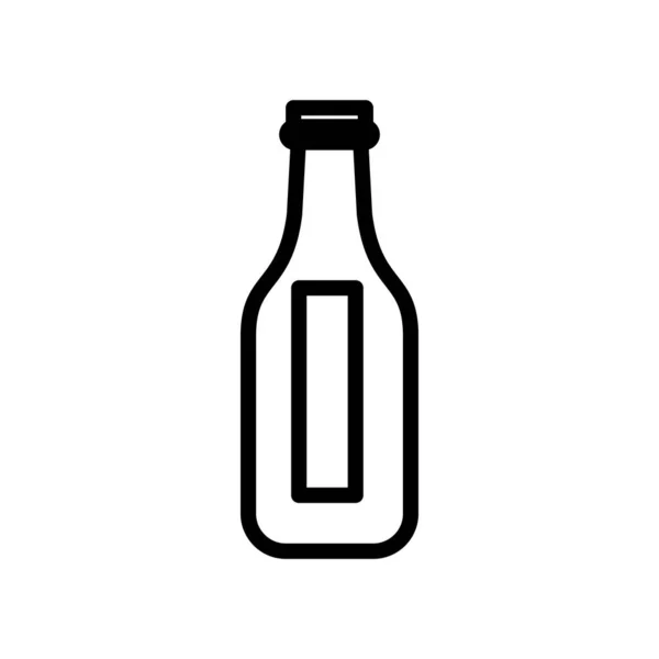 Bouteille de bière boisson style ligne de jour internationale — Image vectorielle