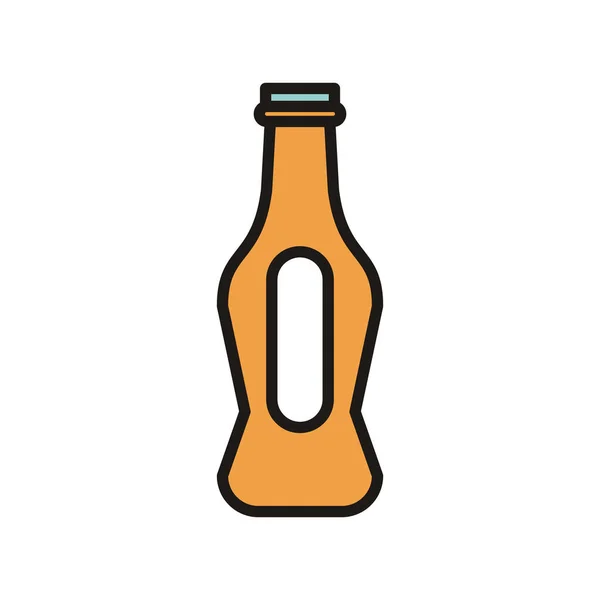 Öl flaska dryck internationell dag fylla stil — Stock vektor