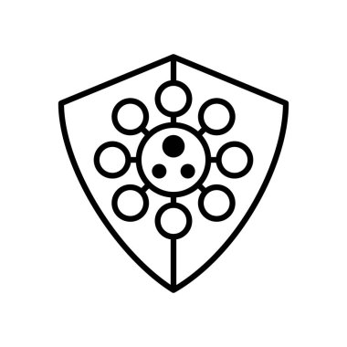 covid19 virüs parçacığı kalkan hattı biçiminde