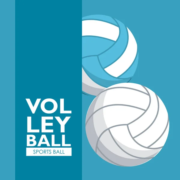 Voleibol deportes globos equipo iconos — Vector de stock